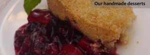 Our handmade fruit desserts and crumbles